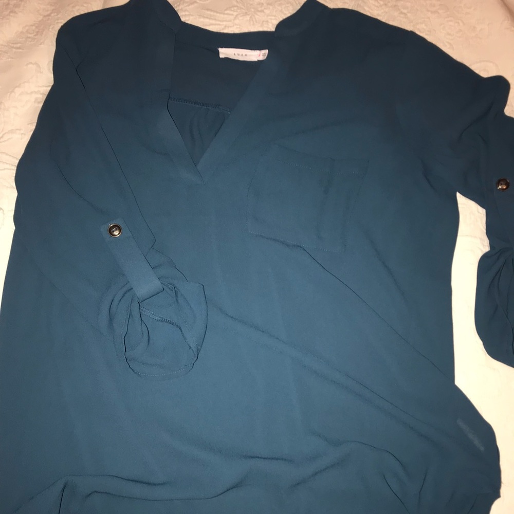 Teal 3/4 sleeve tunic WORN ONCE